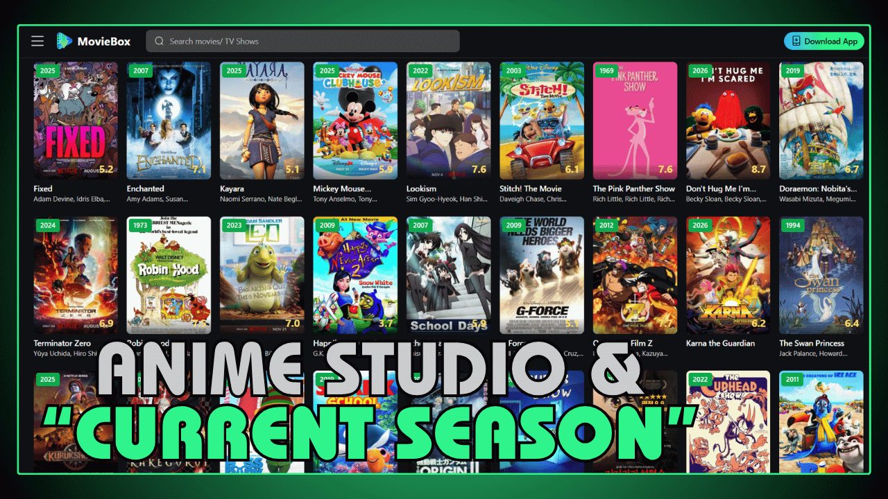 Anime from Every Major Studio and Current Season