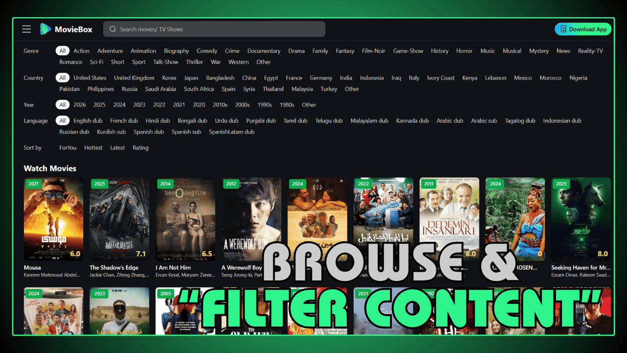 Browse and Filter Content