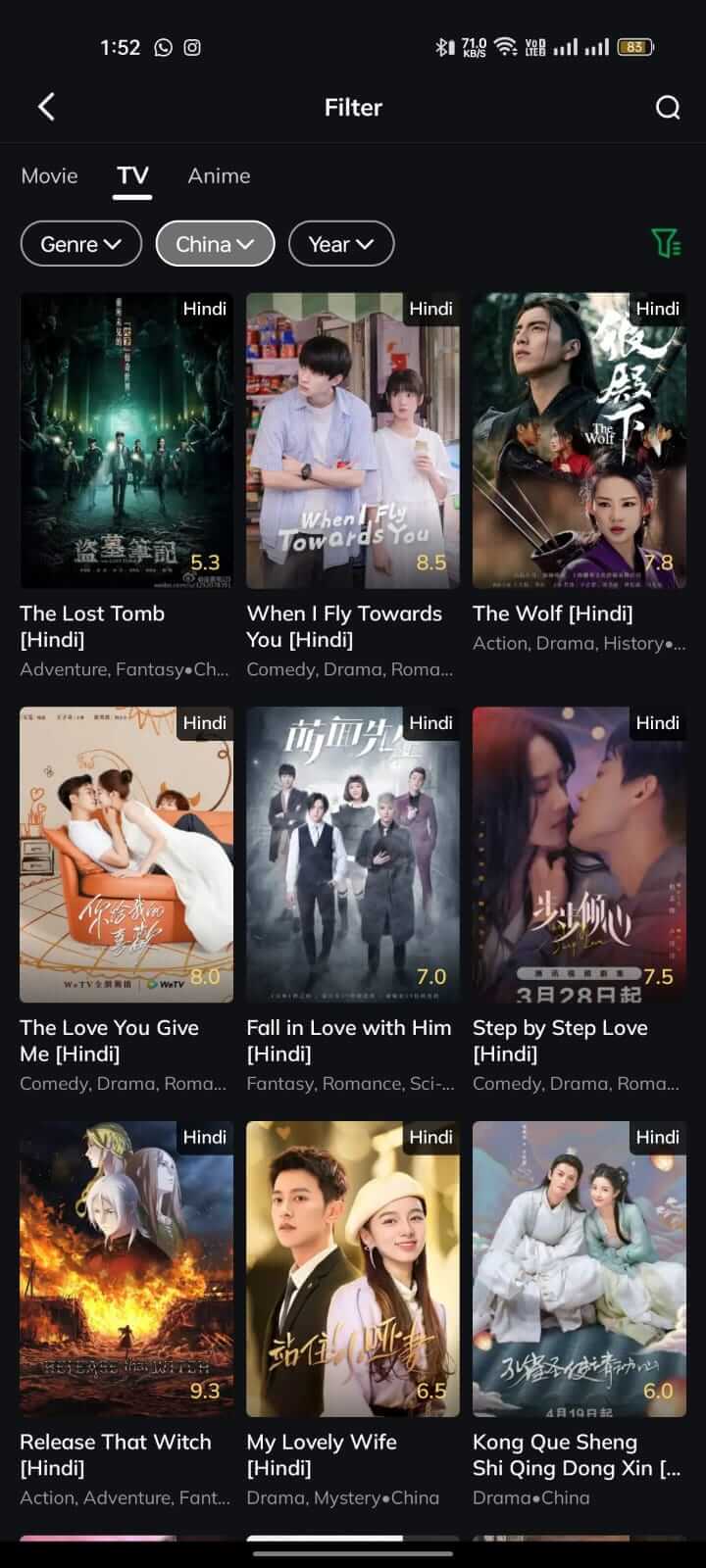 China TV Shows on Movie Box App