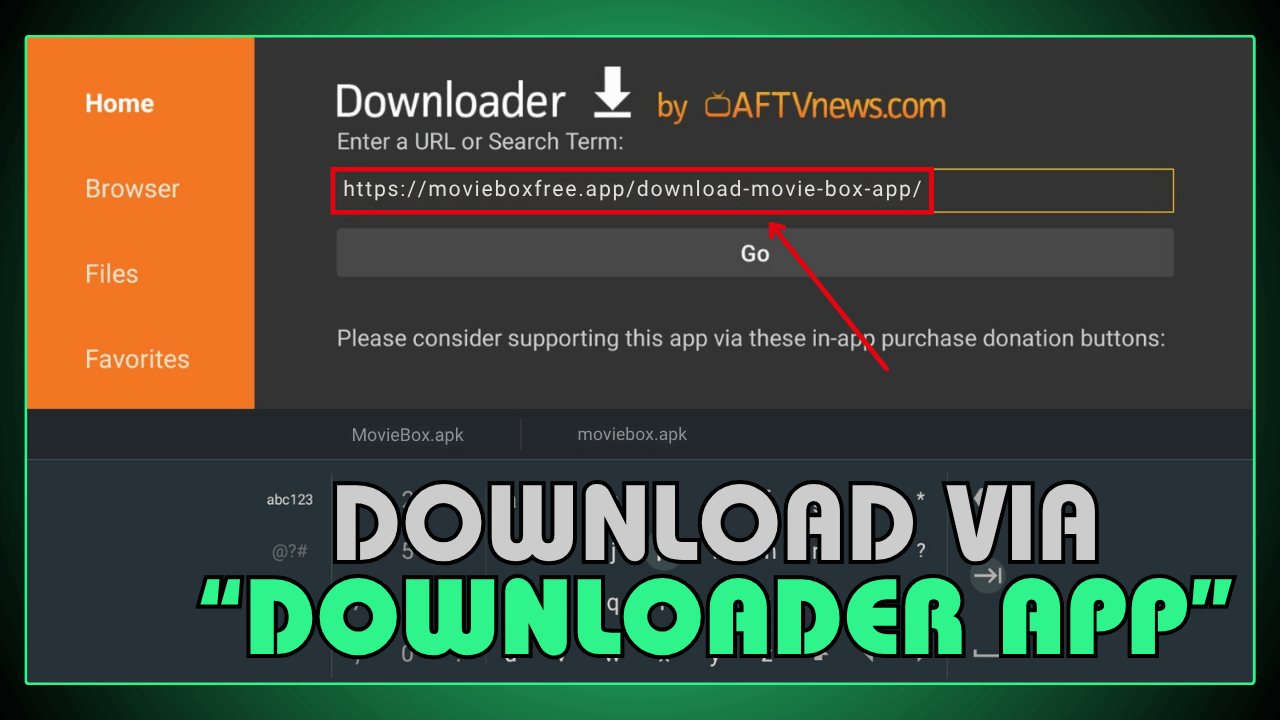 Download via Downloader App