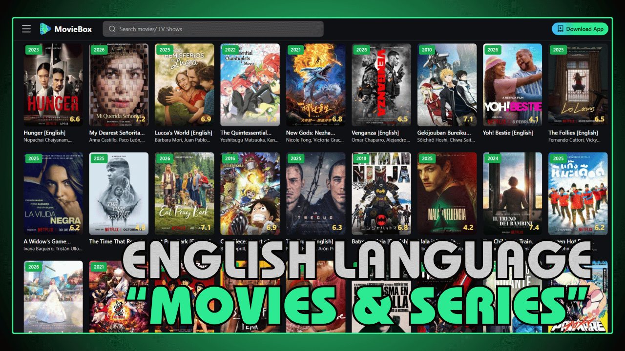 English Language Movies and Series