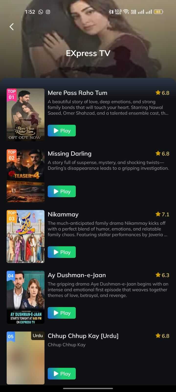Express TV Dramas on Movie Box APP