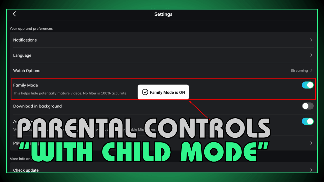 Parental Controls with Dedicated Child Mode