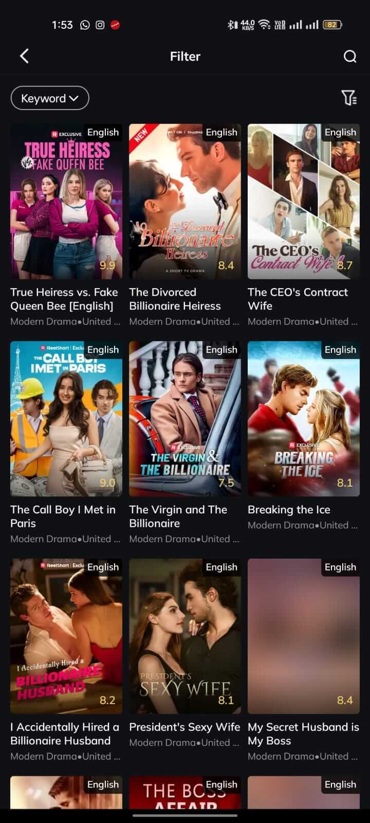 Romantic TV Shows and Movies on Movie Box App