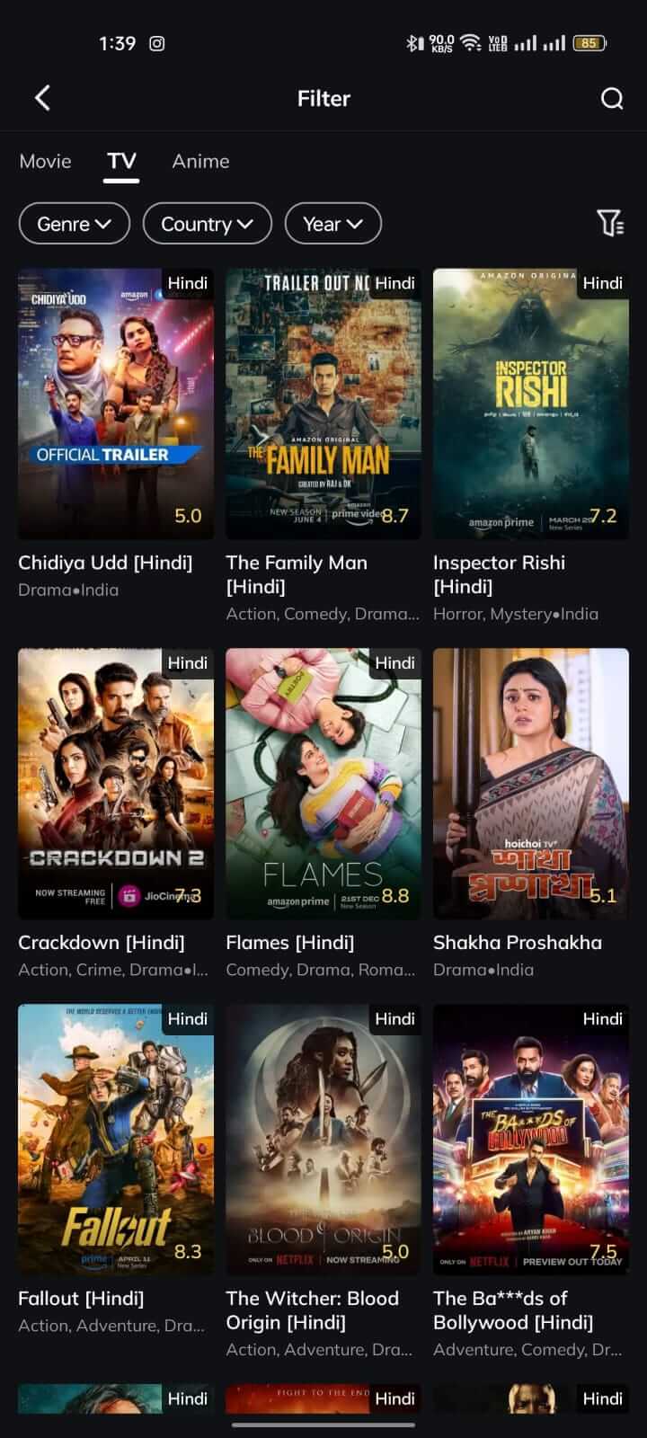 Top Rated TV Shows on Movie Box App