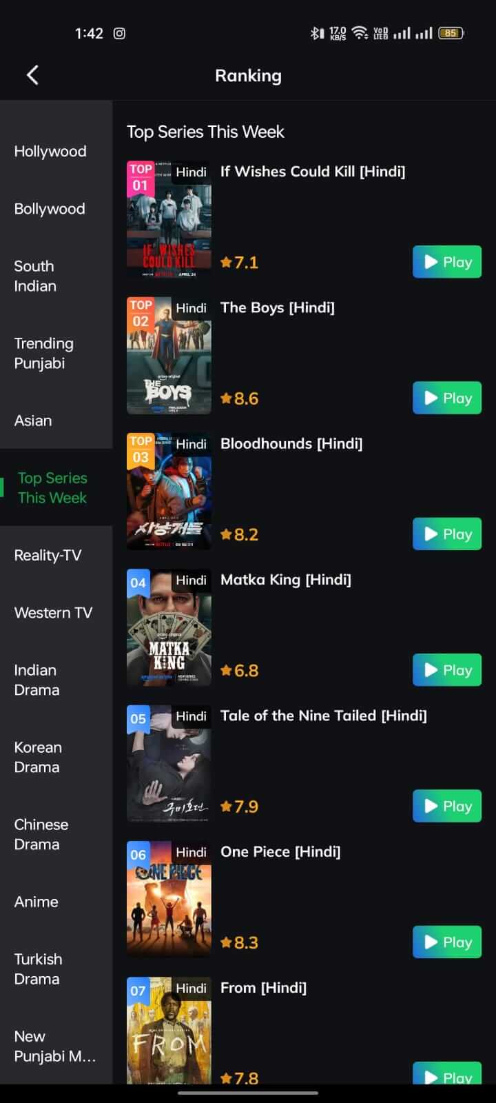Top Series This Week on Movie Box App