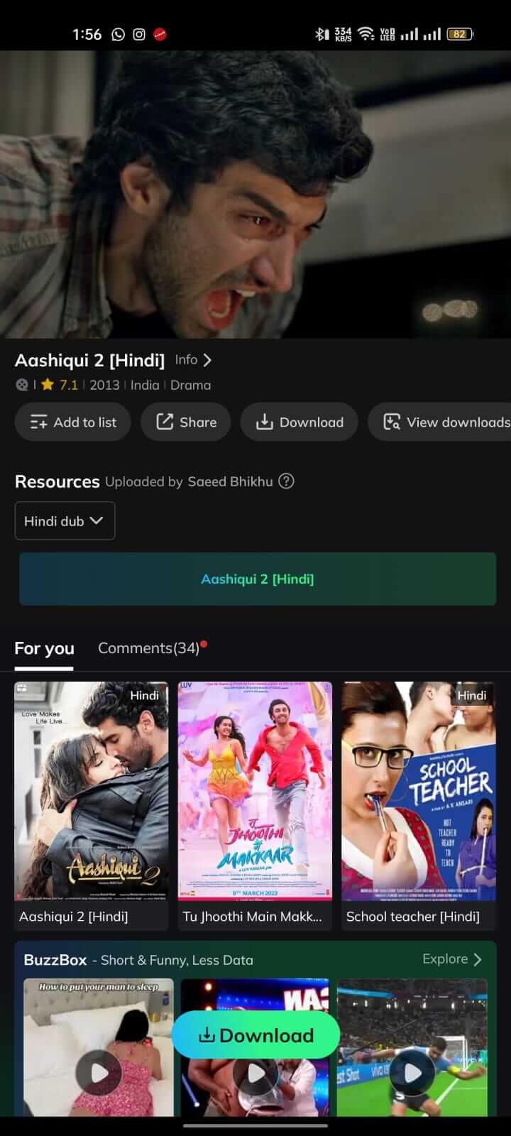 Watch Aashiqui 2 on Movie Box App