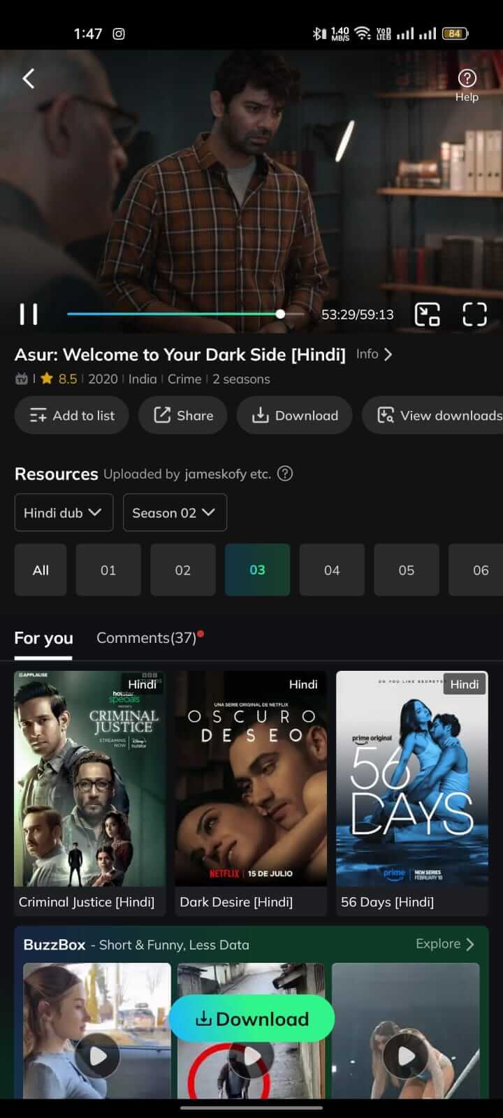Watch Asur Season on Movie Box App