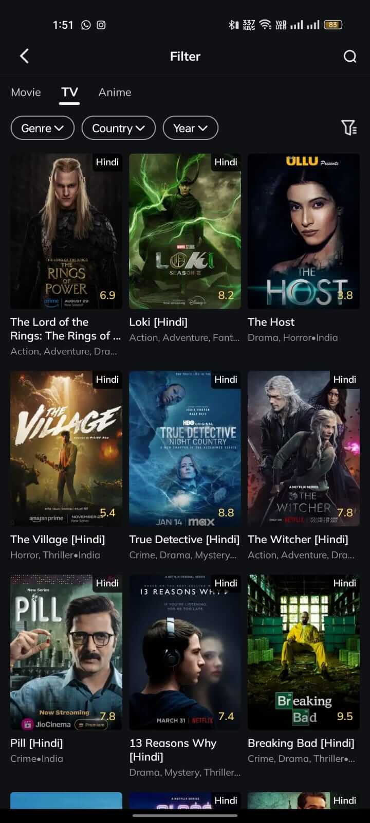 Webseries on Movie Box App